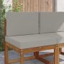 Lauko sofa pagalvėlė 2 pcs Pilka Poliesteris