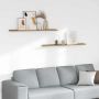 Sieninė lentyna 2 pcs Ruda 115 x 9 x 3 cm Apdirbta mediena