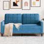 Dvivietė sofa, mėlynos spalvos, 140cm, aksomas