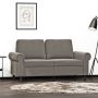 Dvivietė sofa, šviesiai pilkos spalvos, 120cm, aksomas