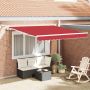 Ištraukiama markizė Raudona 300 x 250 cm Poliesteris ir Metalas