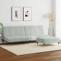 Dvivietė sofa-lova su pakoja, šviesiai pilkos spalvos, aksomas