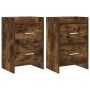 Naktiniai staliukai 2 pcs Dūminio ąžuolo 40 x 30 x 60 cm