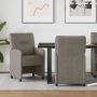 Valgomojo Kėdės su Ratukais 2 pcs Pilka 57 x 67 x 95 cm