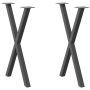 Valgomojo stalo kojos, 2 vnt., antracito spalvos, 57x(72-73) cm, plienas