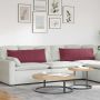 Sofa Pagalvės 2 pcs Vyno raudona 120 x 40 cm audinys