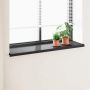 Langų palangė Juoda su medienos tekstūra 120 x 40 x 4,5 cm PVC