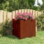 Lovelis su kojelėmis, rūdžių, 50x50x50cm, Corten plienas