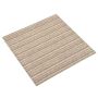 Kilimas 20 pcs Juostuota smėlio spalvos 50 x 50 cm