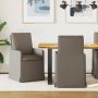 Valgomojo kėdės 2 pcs Šviesiai pilka 57 x 67 x 98 cm Linas