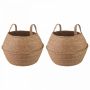 Vazonas su rankenomis 2 pcs Natūrali Ø 45 x 36 cm