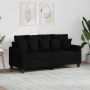 Dvivietė sofa, juodos spalvos, 140cm, audinys