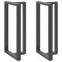 Baro stalo kojos, T formos, 2 vnt., antracito spalvos, 60x35x(110-111) cm, plienas