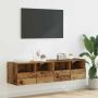 TV sieniniai spintelės 2 pcs Senovinis medis 60 x 30 x 30 cm