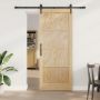 Slankios durys ORKDAL Natūrali ir juoda 86 x 211 cm