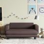 Vaikiška sofa su pakoja, ruda, 100x50x30cm, dirbtinė oda