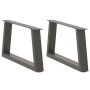 Kavos staliuko kojelės, V formos, 2 vnt., antracito spalvos, 60x(30-31,3) cm, plienas