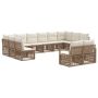 Sodo Sofų Rinkinys 12 pcs Smėlio poliratanas