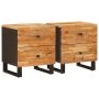 Šalia lovos spintelė su stalčių 2 pcs Ruda 40 x 33 x 46 cm
