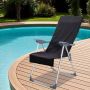 Lauko Kėdžių Rankšluosčiai 2 pcs Juoda 130 x 60 cm