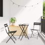 Sulankstomas bistro rinkinys 3 pcs Antracitas Plienas