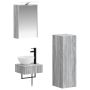 Vonios spintos komplektas 4 pcs Pilka Sonoma 43 x 16 x 62,5 cm