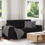 Dvivietė sofa, juoda, 180x77x82 cm, audinys