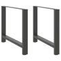 Valgomojo stalo kojos, antracito spalvos, 2 vnt., 90x(72-73) cm, plienas