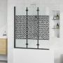 Dušo kabineto uždanga Juoda ir permatoma 130 x 130 cm