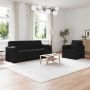Sofa 2 pcs Juoda 198 x 78 x 80 cm audinys
