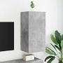 Sieninė TV spintelė su LED lemputėmis, betono, 40,5x35x80cm