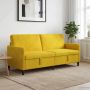 Sofa su saugojimo vieta Geltona 192 x 78 x 87 cm Poliesteris