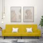 Dvivietė sofa-lova, geltonos spalvos, aksomas