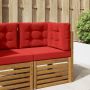 Lauko sofa pagalvėlė 3 pcs Raudona Poliesteris