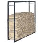 Stovas malkoms, juodos spalvos, 100x25x100cm, plienas