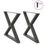 Valgomojo stalo kojos, 2 vnt., antracito spalvos, 90x(72-73,3) cm, plienas