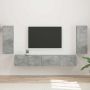 TV spintelių komplektas 4 pcs Betono pilka Apdirbta mediena