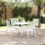 Sodo stalo komplektas 5 pcs Balta Liejamasis aliuminis