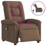 Elektrinis atlošiamas masažinis krėslas, rudas, audinys