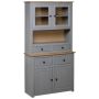 Komoda Panama, pilkos sp., 93x40.5x180 cm, pušies med. masyvas
