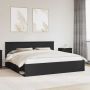 Lovos rėmas Juoda 200 x 200 cm Kietos pušies mediena