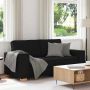 Dvivietė sofa, juoda, 180x78x84 cm, audinys