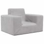 Vaikiška sofa, šviesiai pilkos spalvos, minkštas pliušas