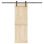 Stumdomų durų įrangos rinkinys, juodos sp., 213,5cm, plienas