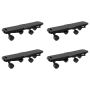 Transportavimo platformos su 4 ratukais, 4vnt., juodos, PP