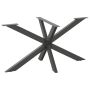 Valgomojo stalo koja, voro formos, antracito spalvos, 150x78x(72-73) cm, plienas