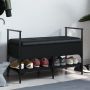 Batų suoliukas, juodas, 85,5x42x57,5cm, apdirbta mediena