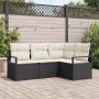 Sofos komplektas 4 pcs Juoda poliratanas