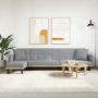 L formos sofa-lova, šviesiai pilka, 275x140x70cm, audinys