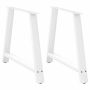 Valgomojo stalo kojelės, 2 vnt., baltos, 100x(72-73) cm, plienas, A formos